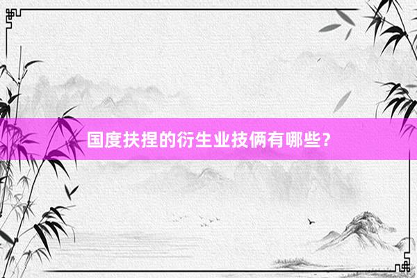 国度扶捏的衍生业技俩有哪些？